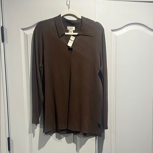 Talbots Brown Button Down Shirt